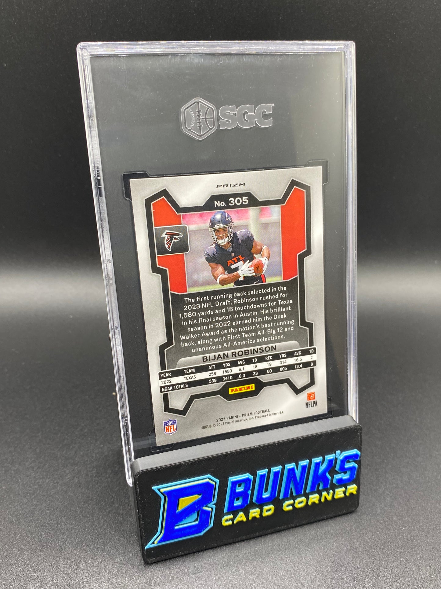 2023 Bijan Robinson Disco Prizm SGC 9.5