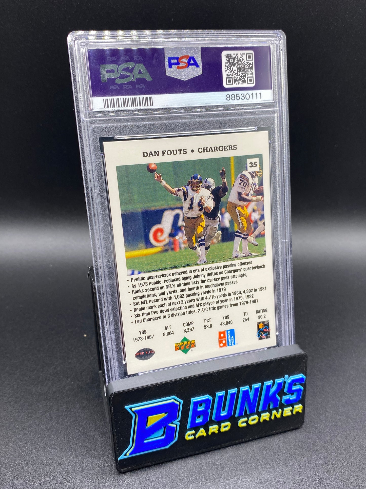 1991 Dan Fouts Quarterbacks Auto. PSA Authentic