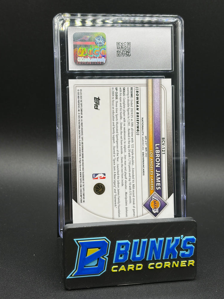 2025-26 LeBron James Reptilian Blue Refractor Chrome CGC 10 37/150