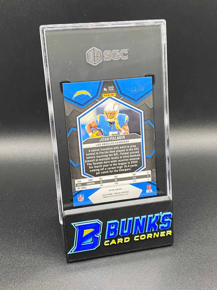 2024 Josh Palmer Gold No Huddle Prizm 3/10 SGC 10