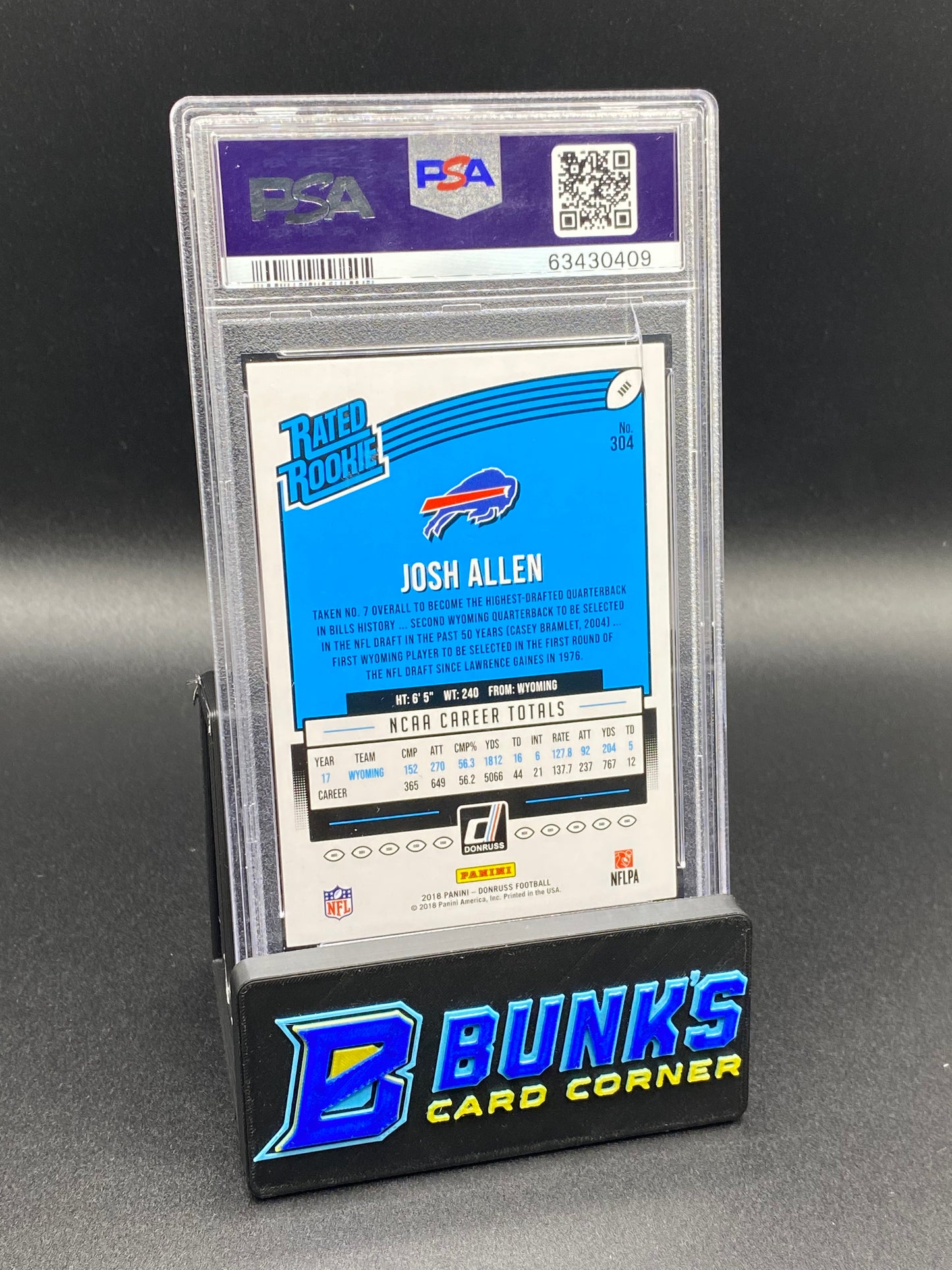 2018 Josh Allen Rated Rookies PSA 9