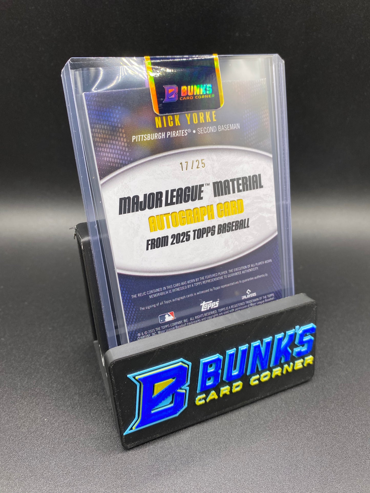 2025 Nick Yorke Auto 3 Color Jersey 17/25 RC