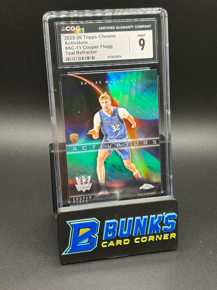 2025 Cooper Flagg Teal Refractor Activators CGC 9 RC 93/299