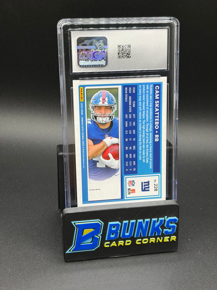 2025 Cam Skattebo Blue Hyper Optic CGC 10 RC