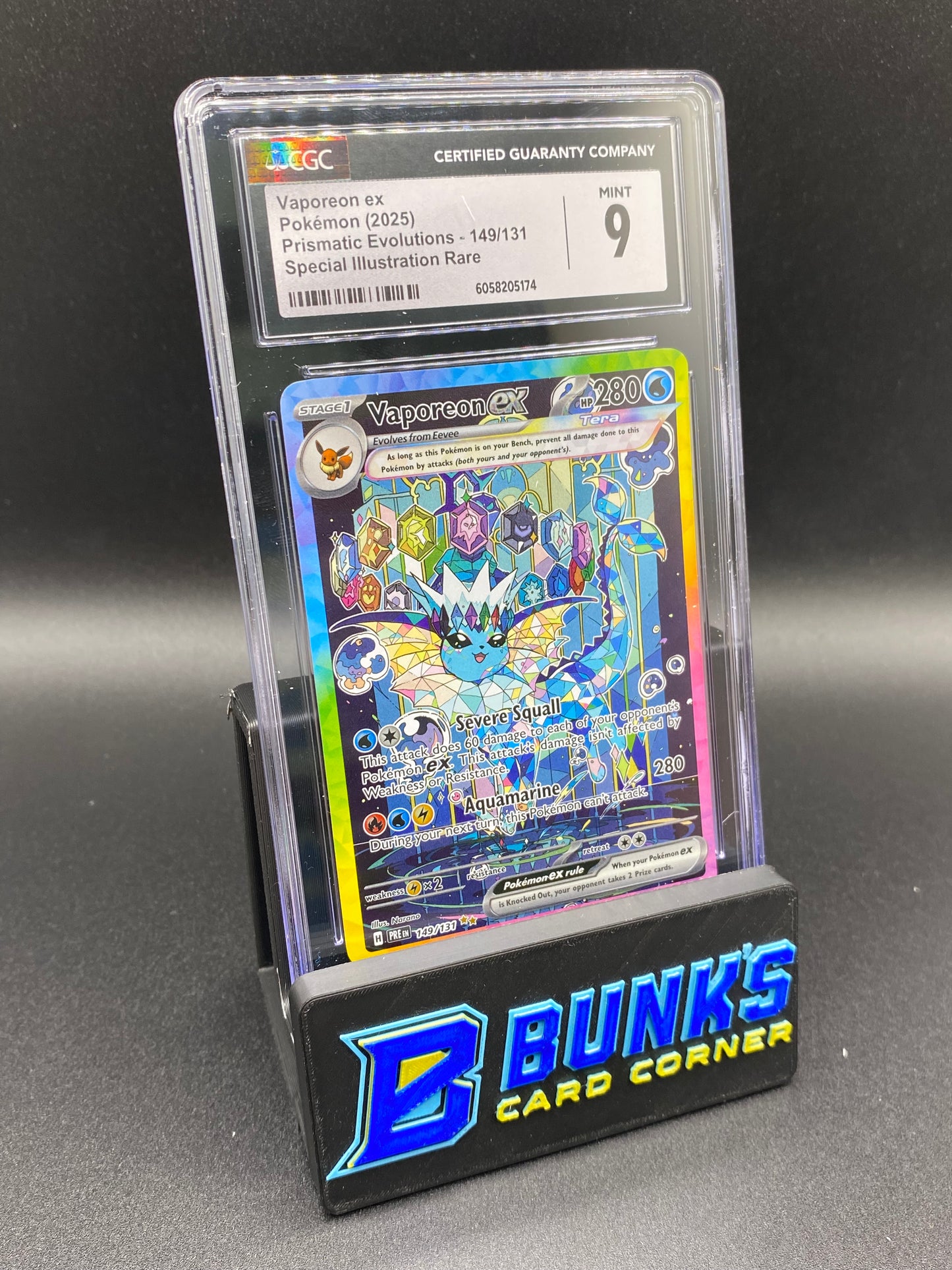 CGC 9 Vaporeon Ex SIR Prismatic Evolutions