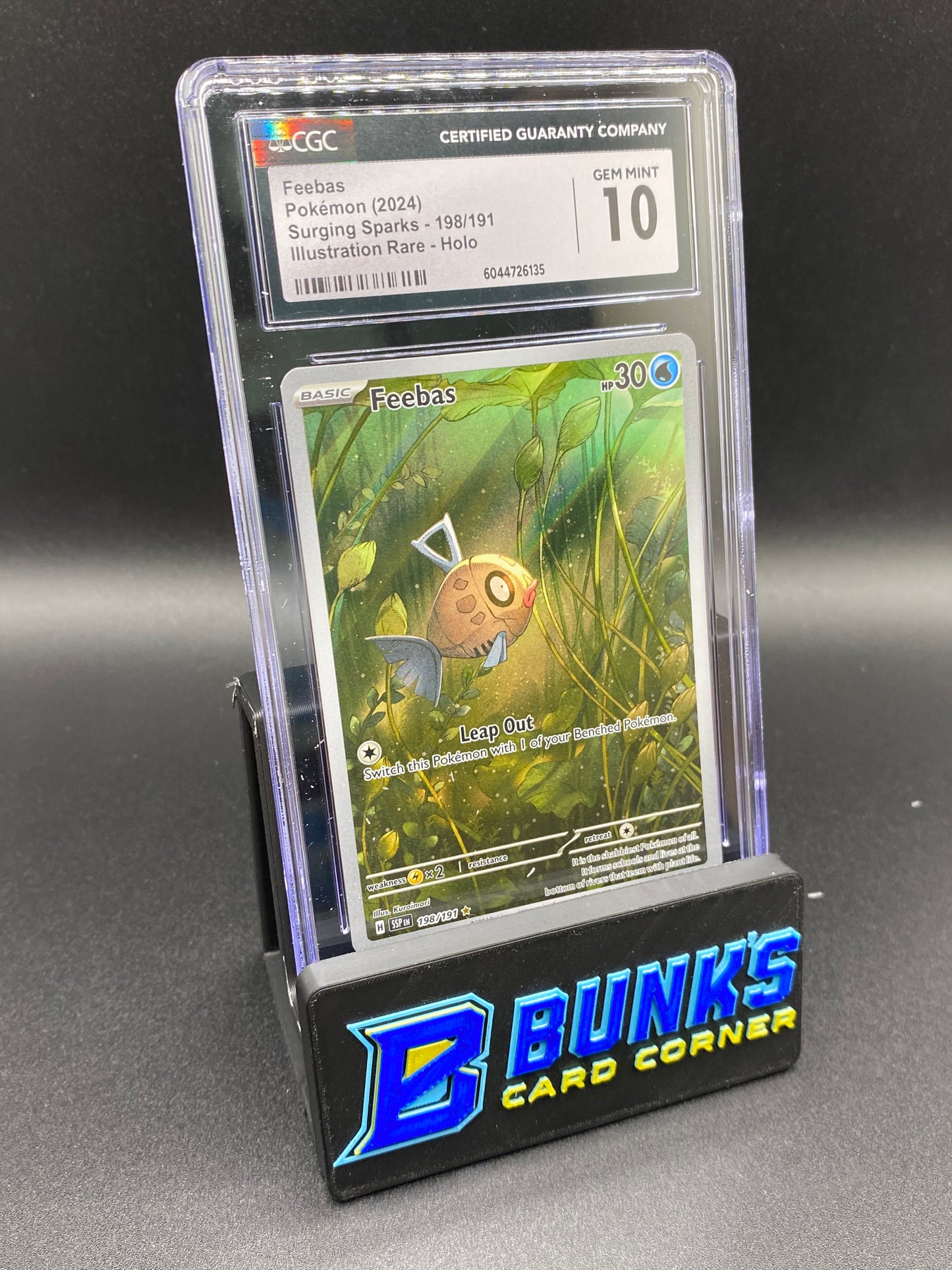 CGC 10 Feebas Illustration Rare Surging Sparks