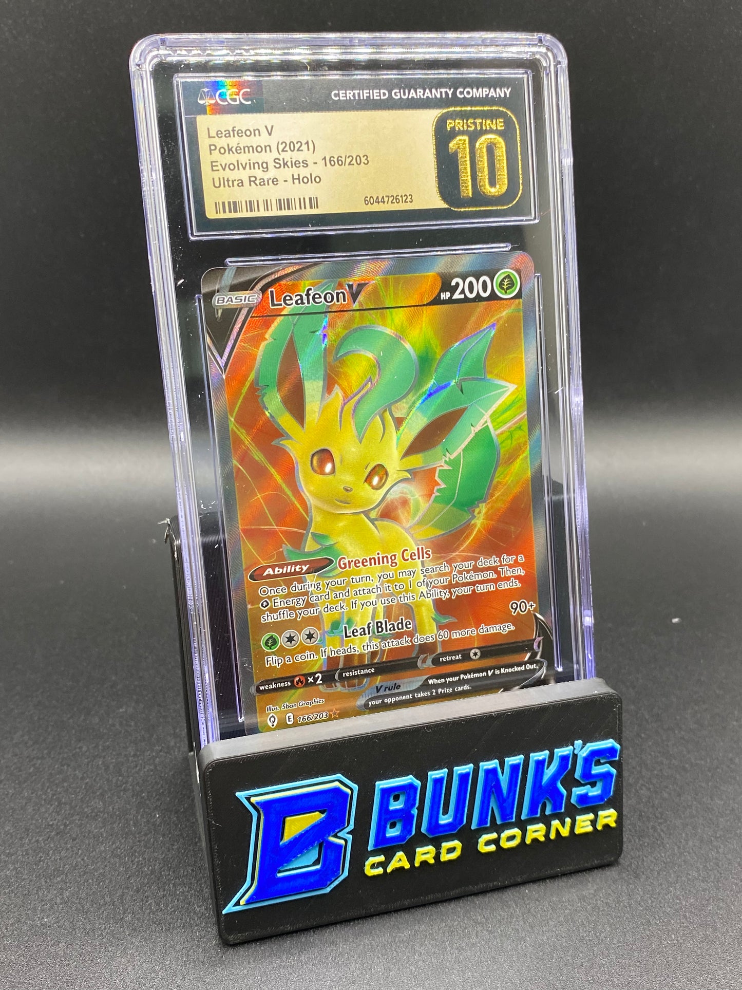 CGC PRISTINE 10 Leafeon V Ultra Rare Evolving Skies