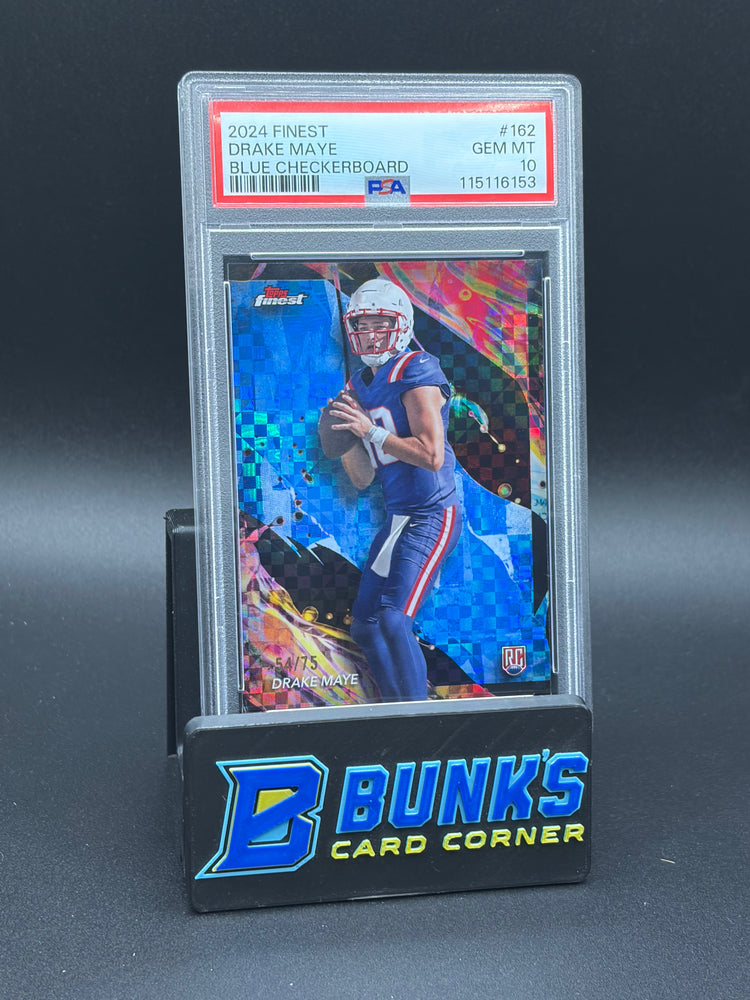 2024 Drake Maye Blue Checkerboard PSA 10 54/75 RC