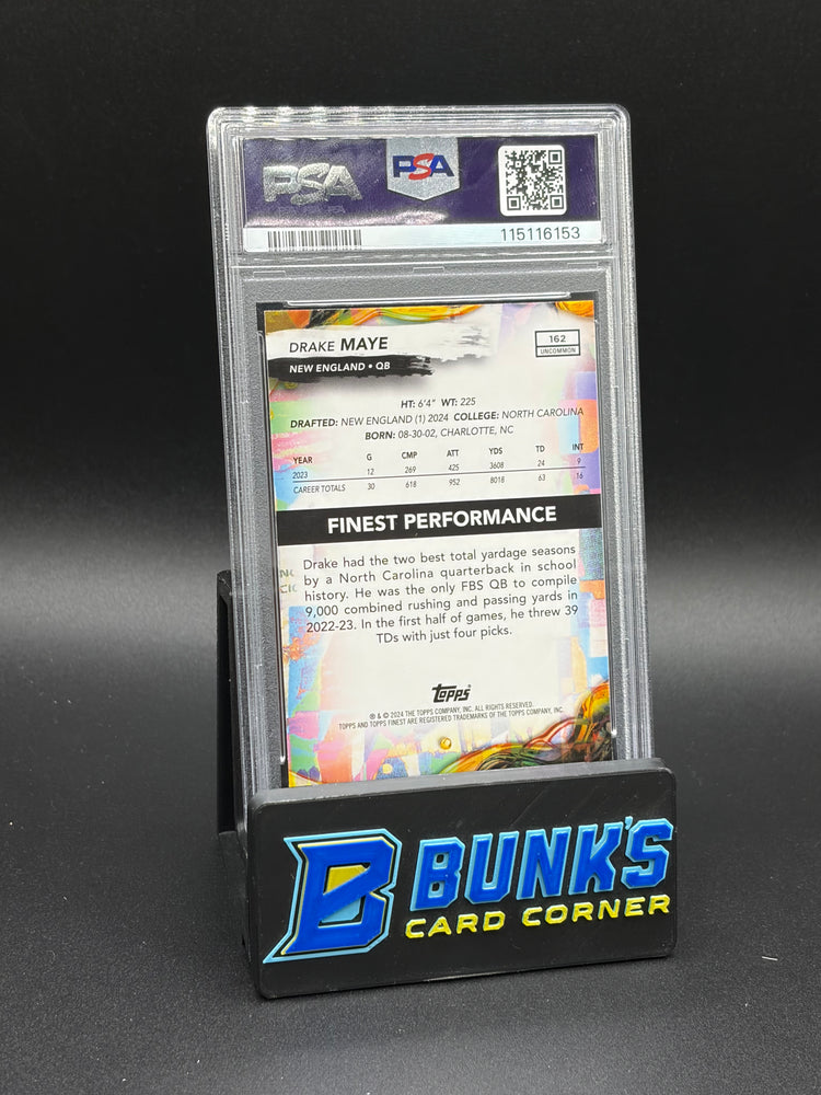 2024 Drake Maye Blue Checkerboard PSA 10 54/75 RC