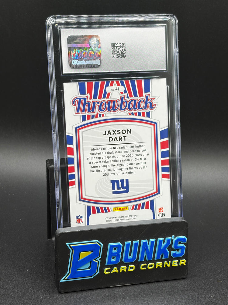 2025 Jaxson Dart Rated Rookie Throwbacks CGC 10