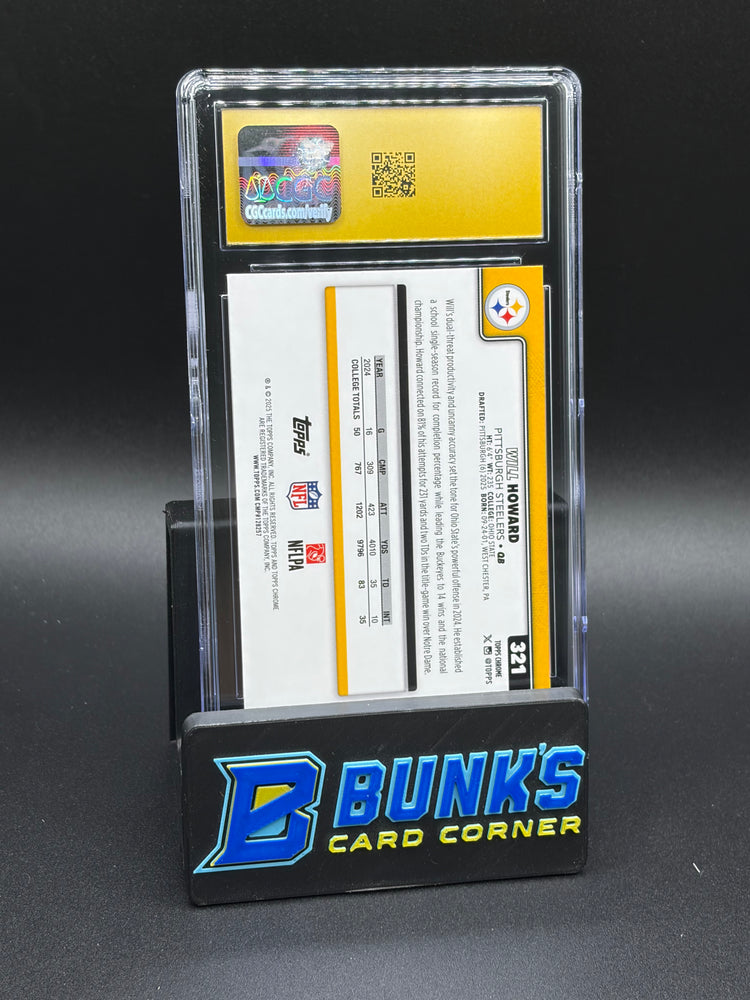 2025 Will Howard Lime Green XFractor CGC Pristine 10