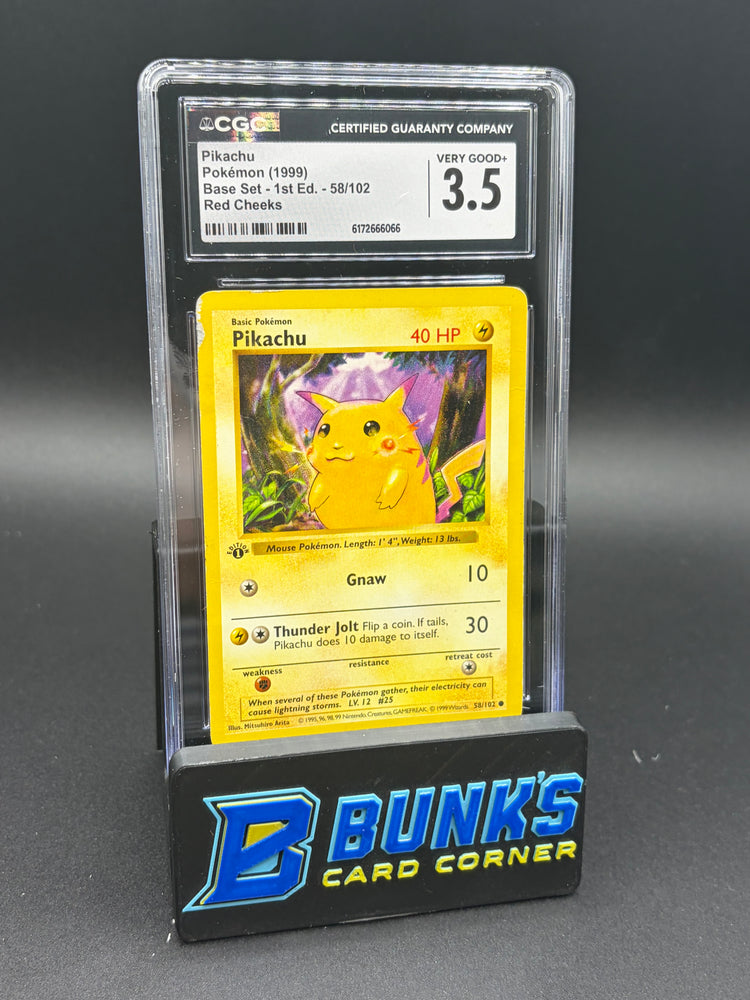 Pikachu Red Cheeks Base Set CGC 3.5