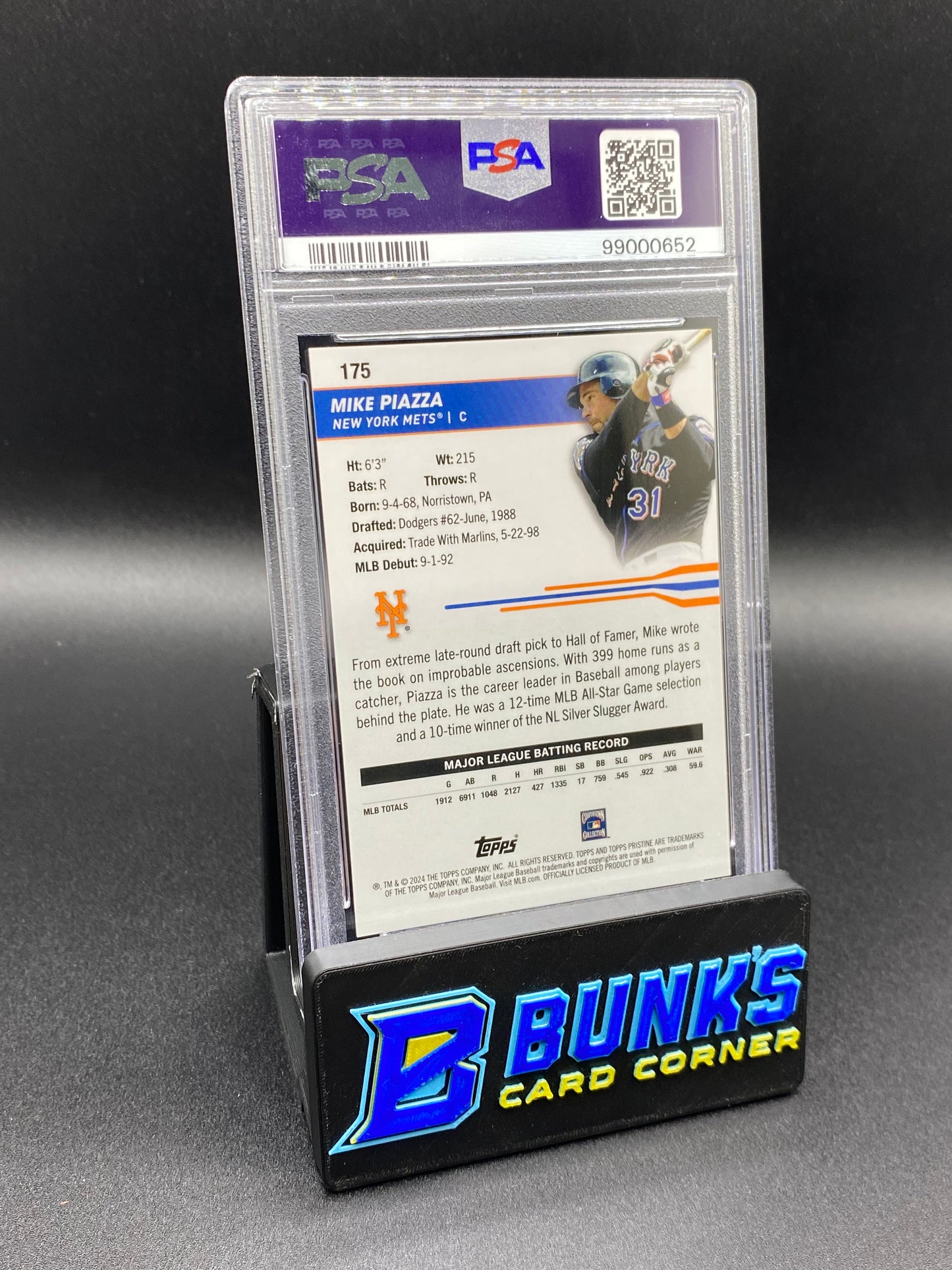 2024 Mike Piazza Orange Ref. PSA 10