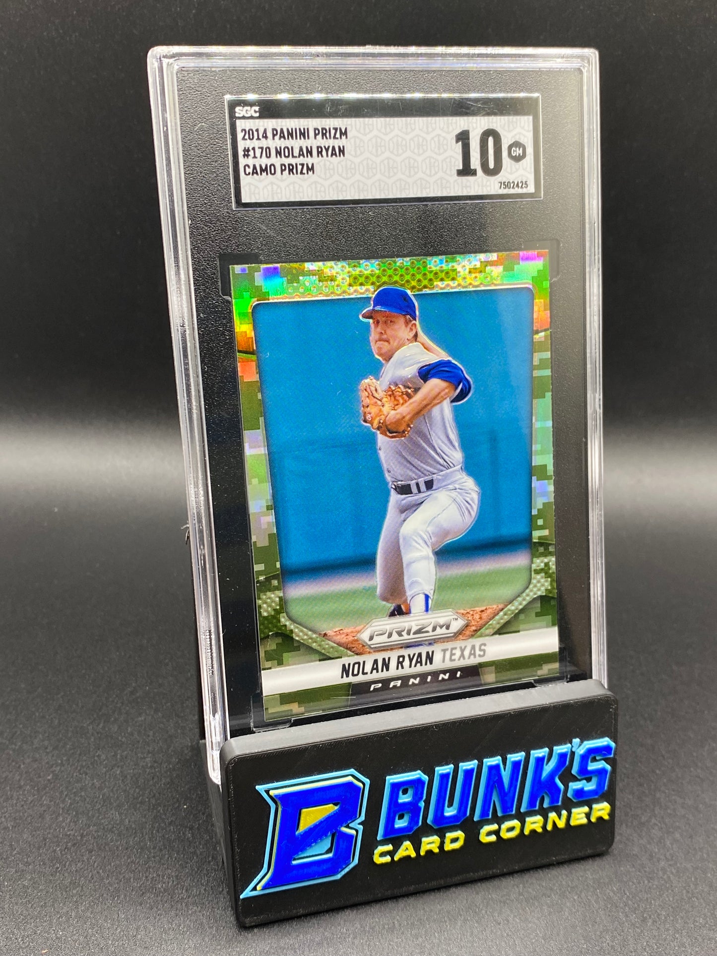 2014 Nolan Ryan Camo Prizm SGC 10