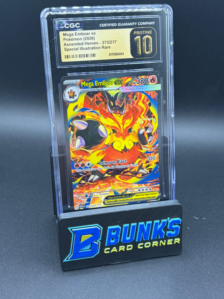 Mega Emboar EX SIR Ascended Heroes CGC Pristine 10