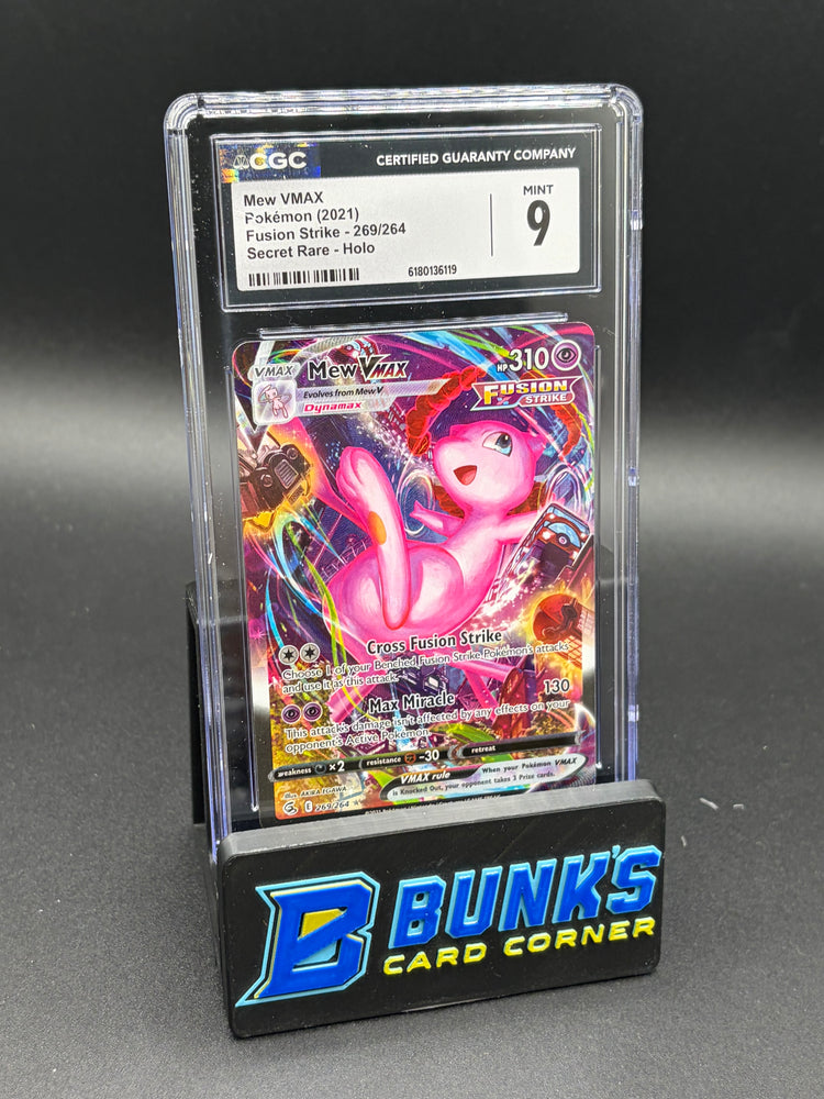 Mew VMAX Secret Rare Fusion Strike CGC 9