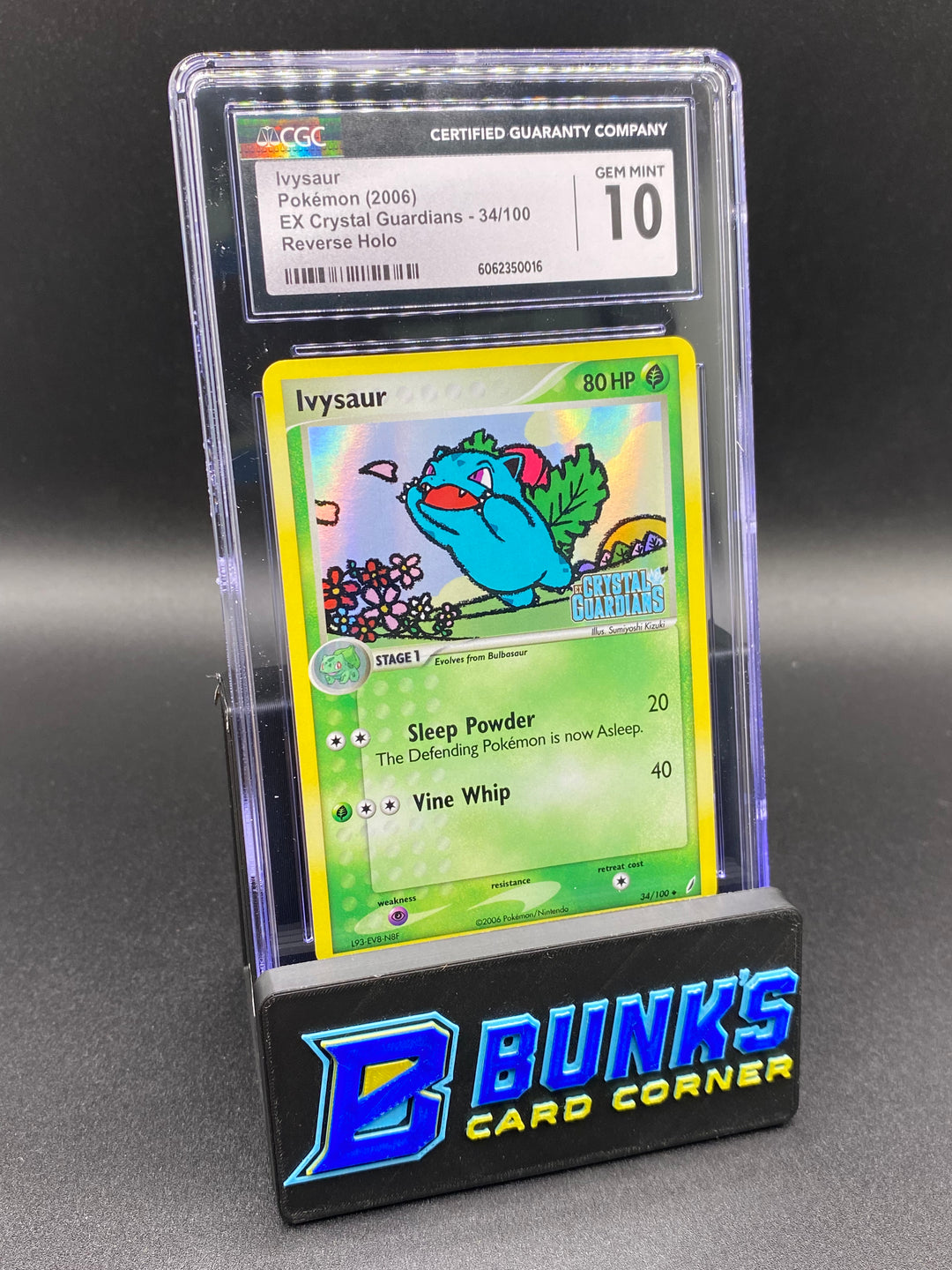 CGC 10 Ivysaur Reverse Holo Ex Crystal Guardians