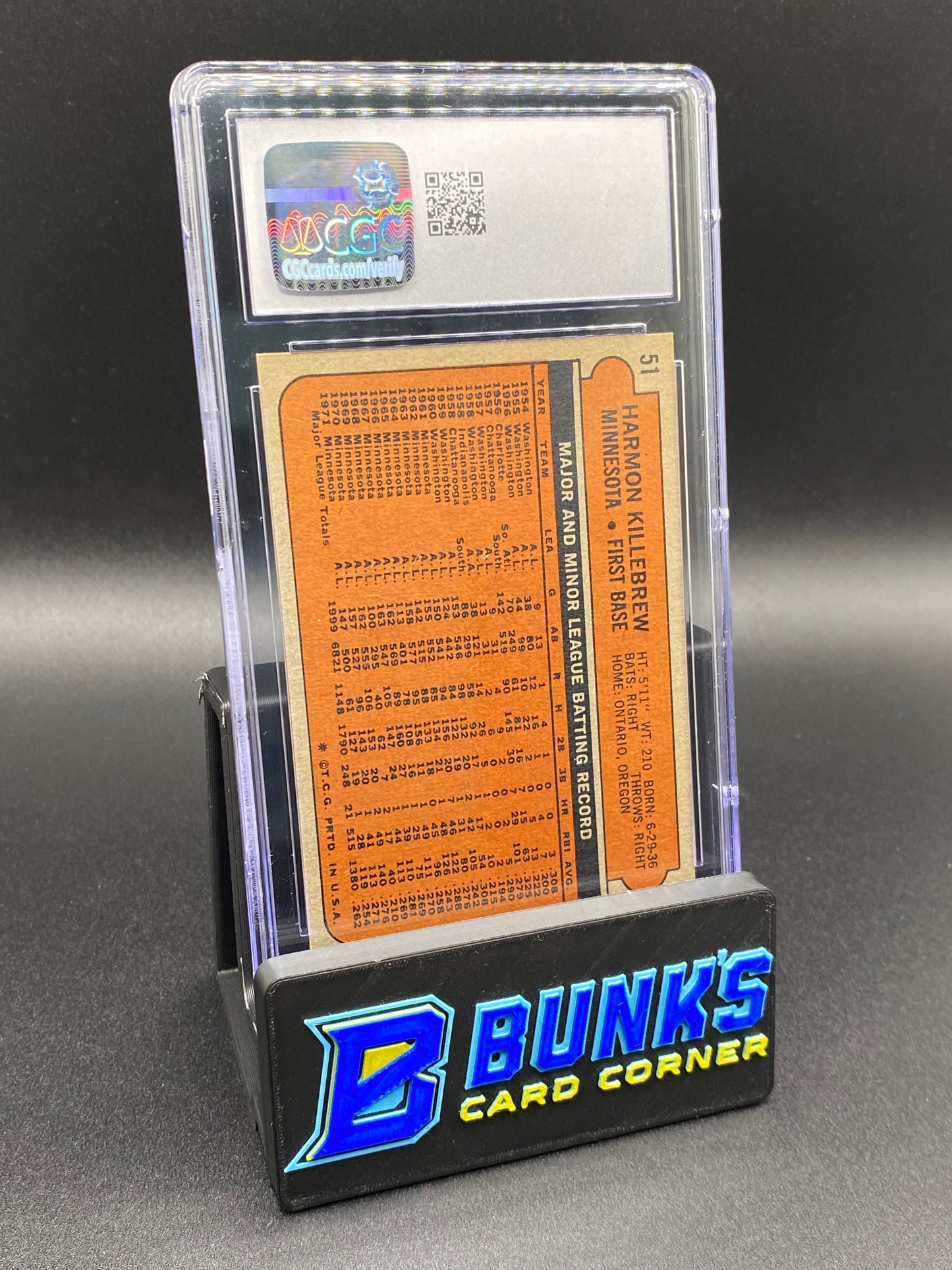 1972 Harmon Killebrew CGC 7