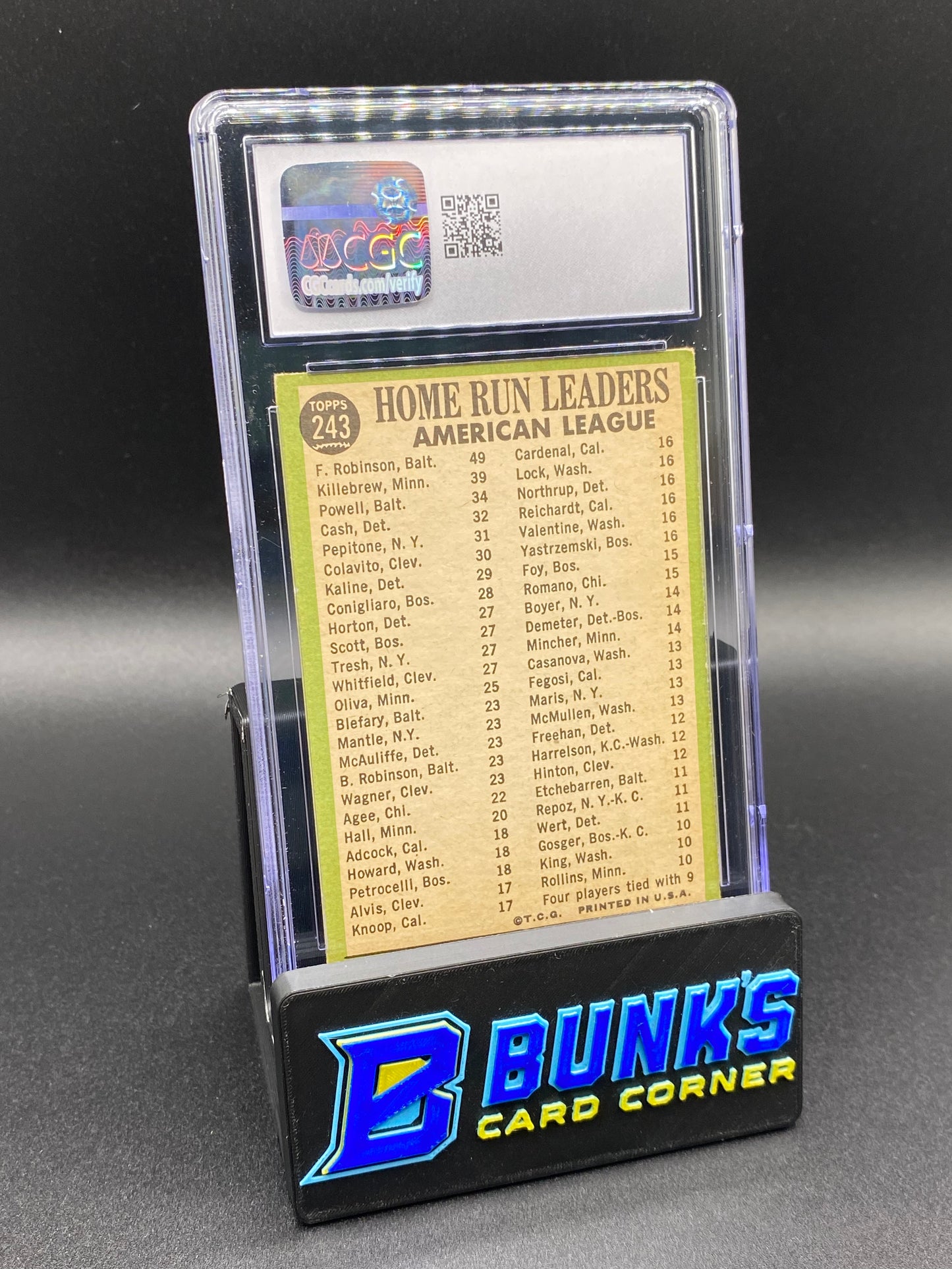 1967 '66 AL Home Run Leaders SGC 5.5