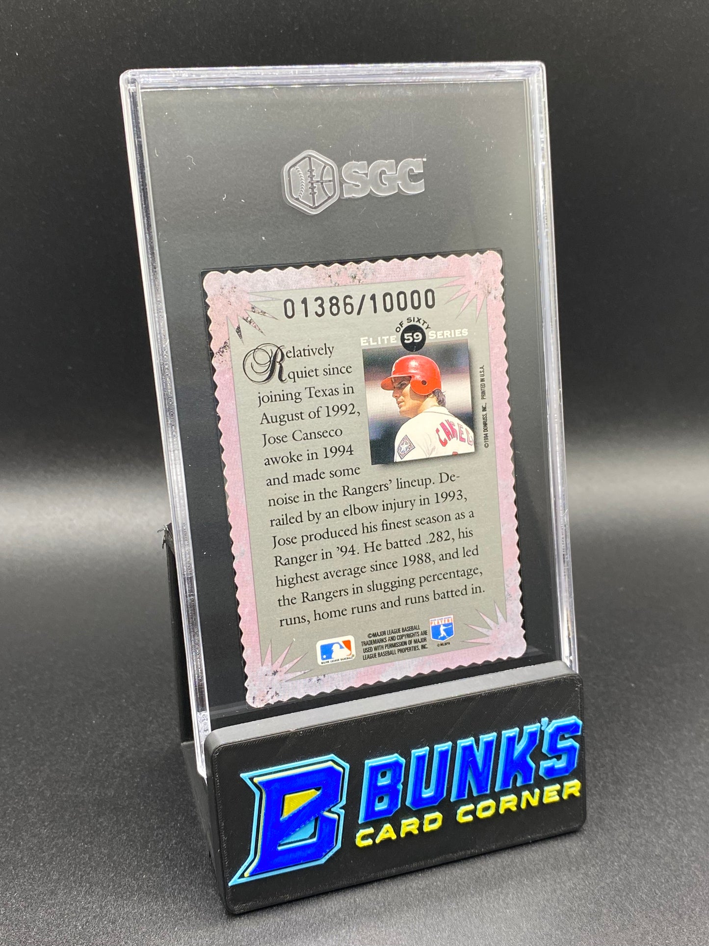 1995 Jose Canseco Elite Series 1389/10000 SGC 9