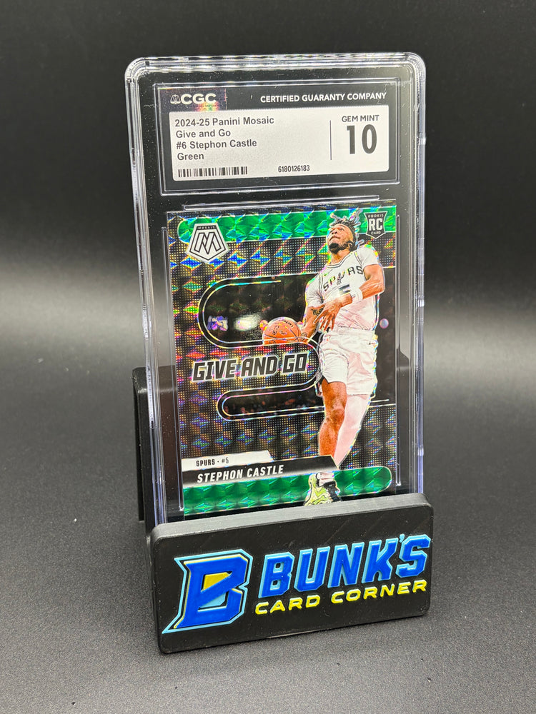 2024-25 Stephon Castle Green Give and Go Mosaic CGC 10 RC