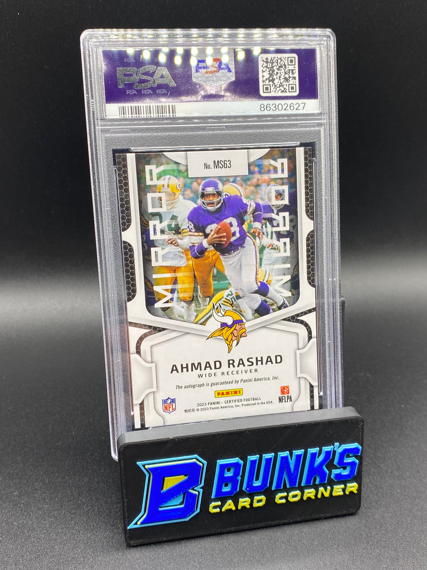 2023 Ahmad Rashad Mirror Sig. Orange PSA 9