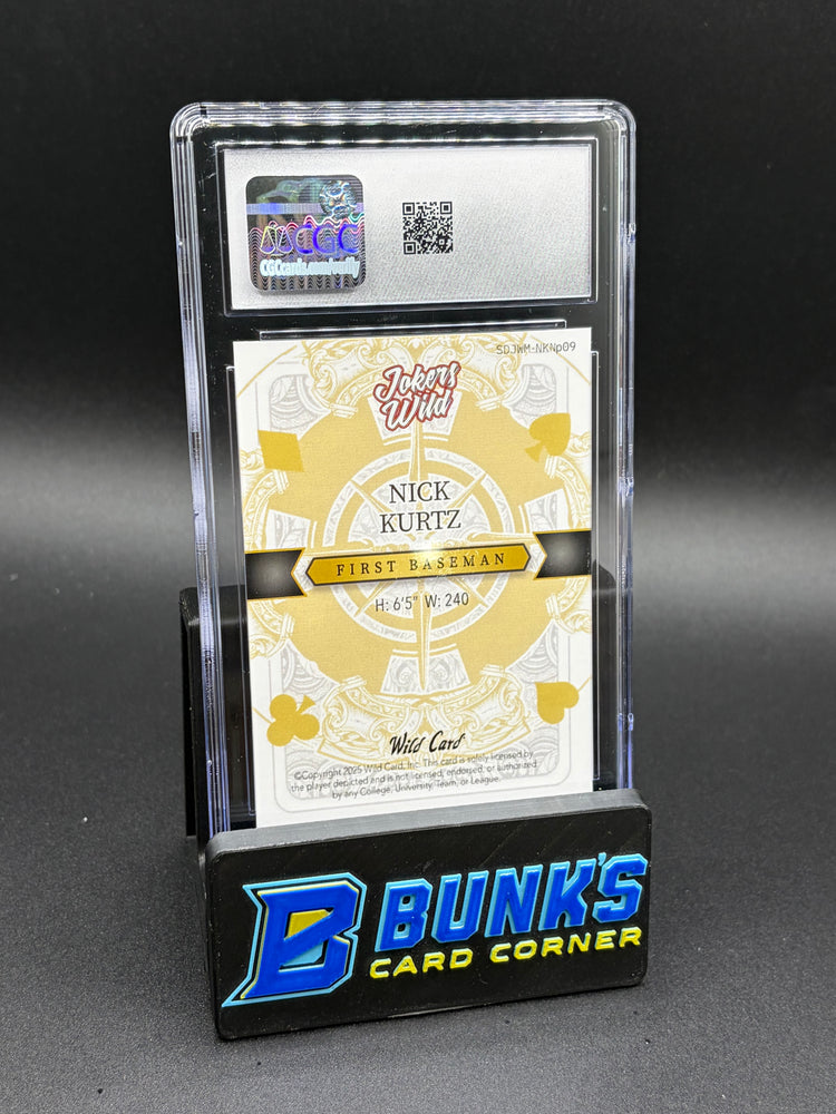 2025 Nick Kurtz Lava Wild Card Jokers CGC 10 1/1