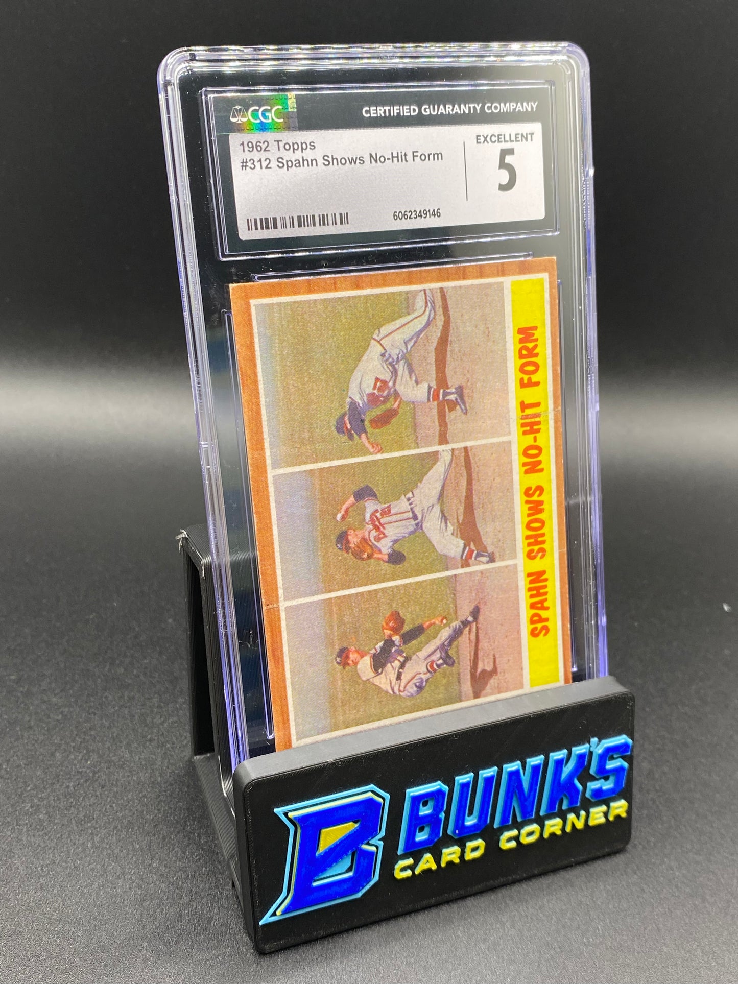 1962 Spahn Shows No-Hit Form CGC 5