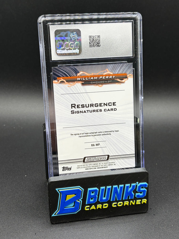 2023 William Perry White Surge Resurgence Signatures CGC 10 Auto 10 76/125