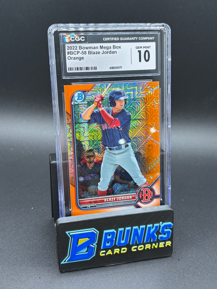 2022 Blaze Jordan Orange Bowman Mega Box CGC 10 15/25