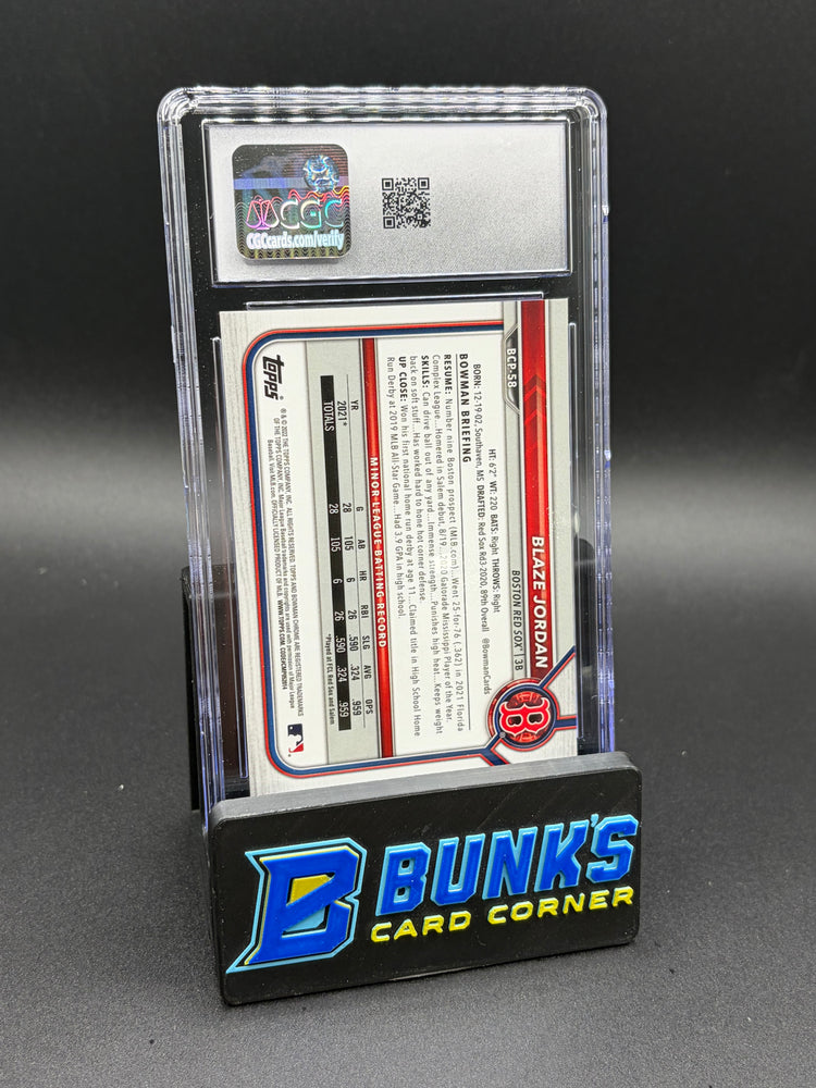 2022 Blaze Jordan Orange Bowman Mega Box CGC 10 15/25