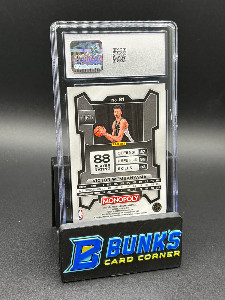 2023-24 Victor Wembanyama Panini Prizm Monopoly CGC 10 RC