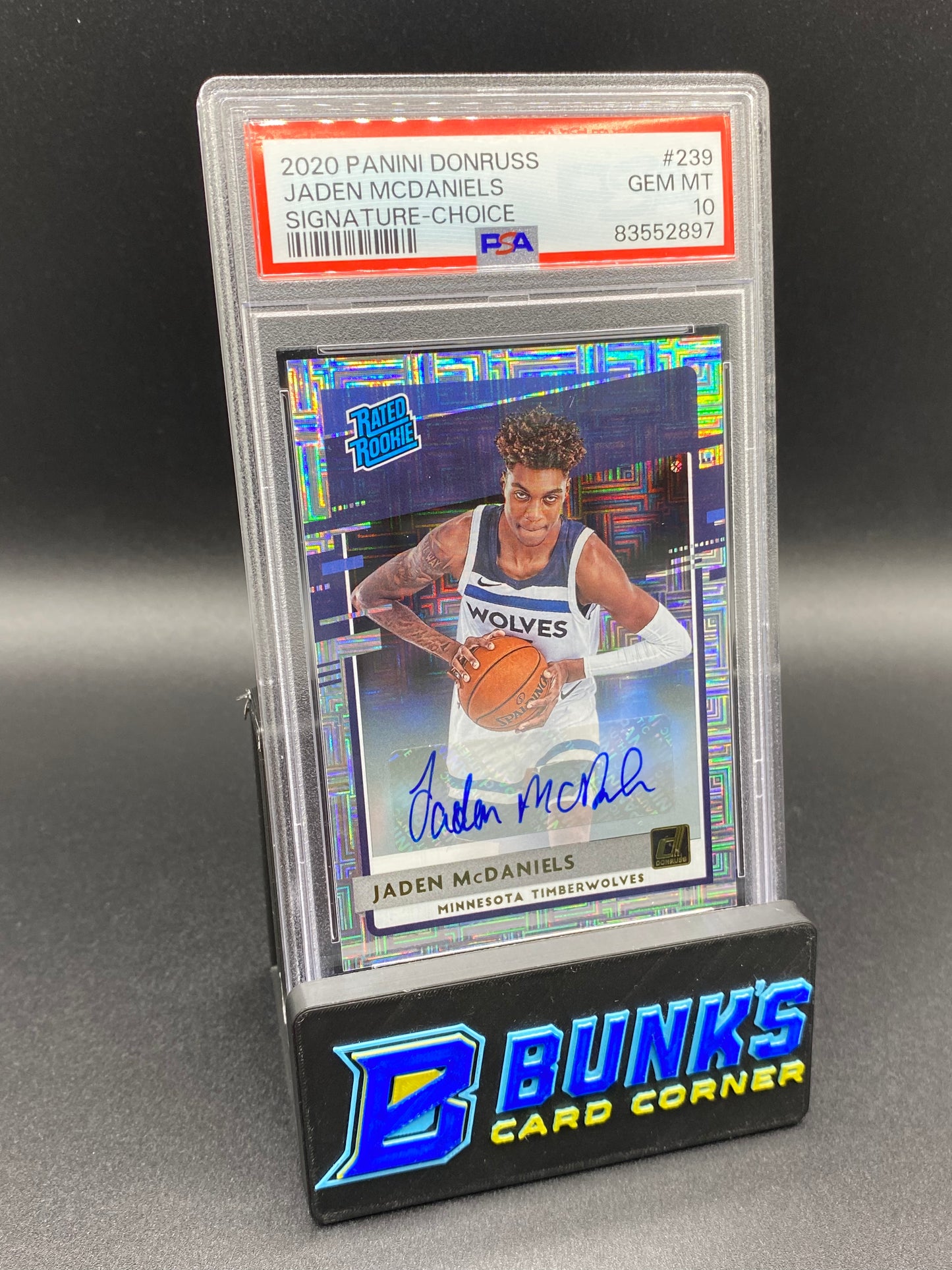2020 Jaden McDaniels Sig-Choice PSA 10 RC