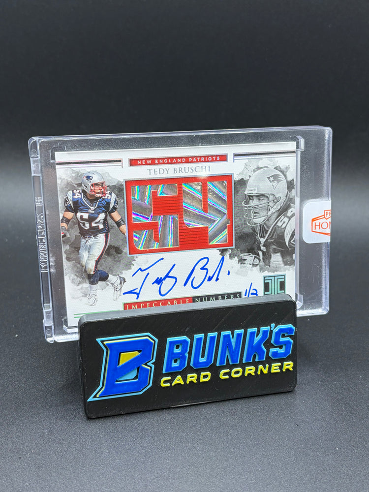 2018 Tedy Bruschi Impeccable Numbers Auto 1/2