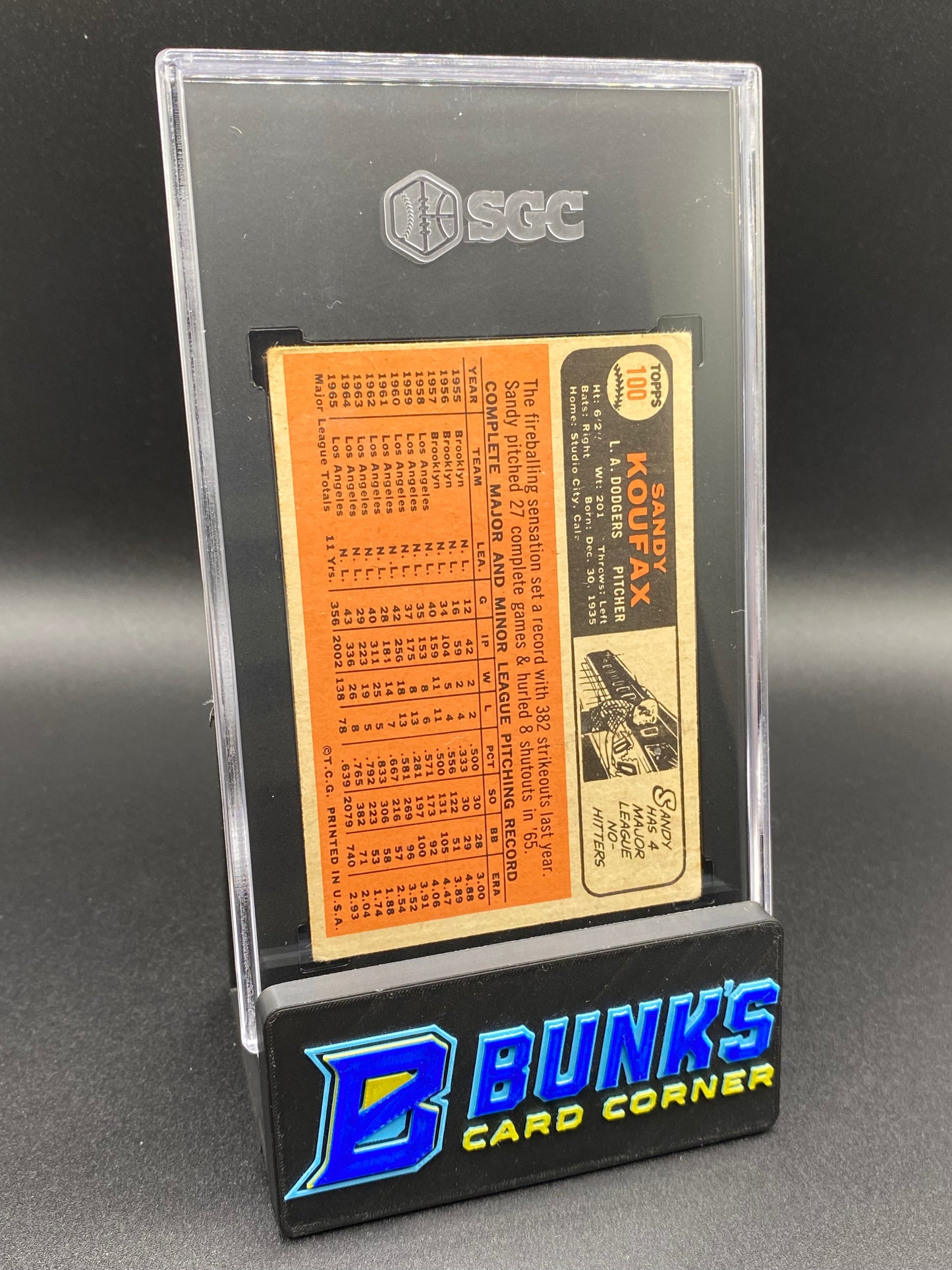 1966 Sandy Koufax SGC 3.5