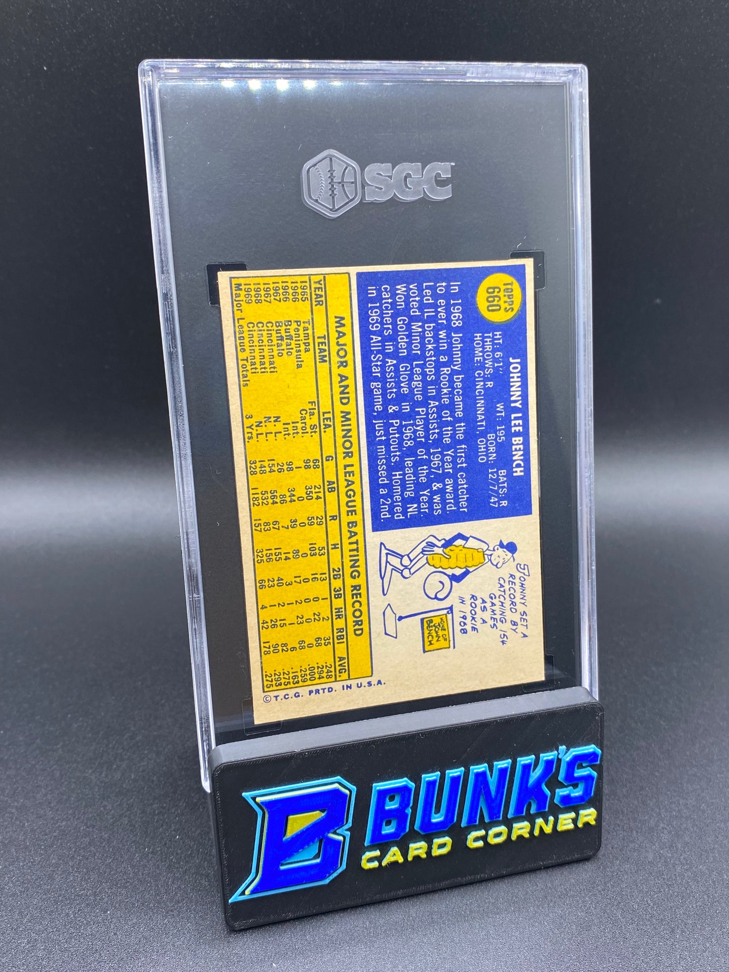 1970 Johnny Bench SGC 5