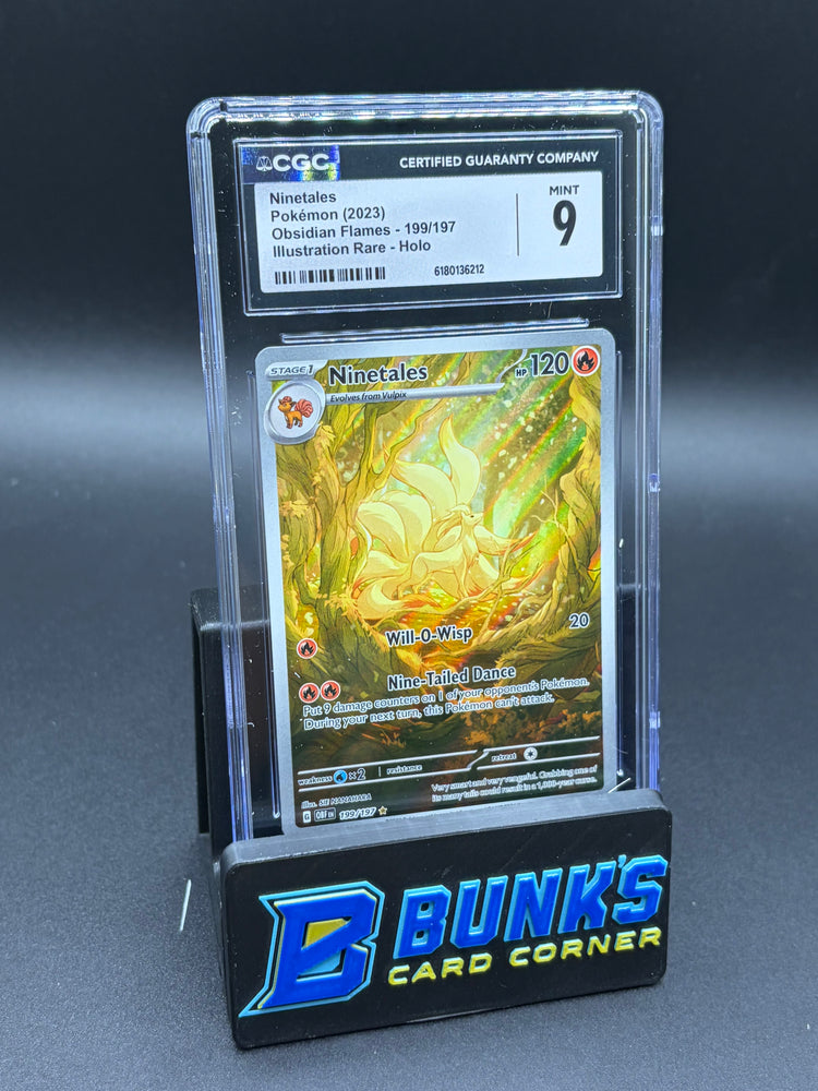Ninetales Illustration Rare Obsidian Flames CGC 9