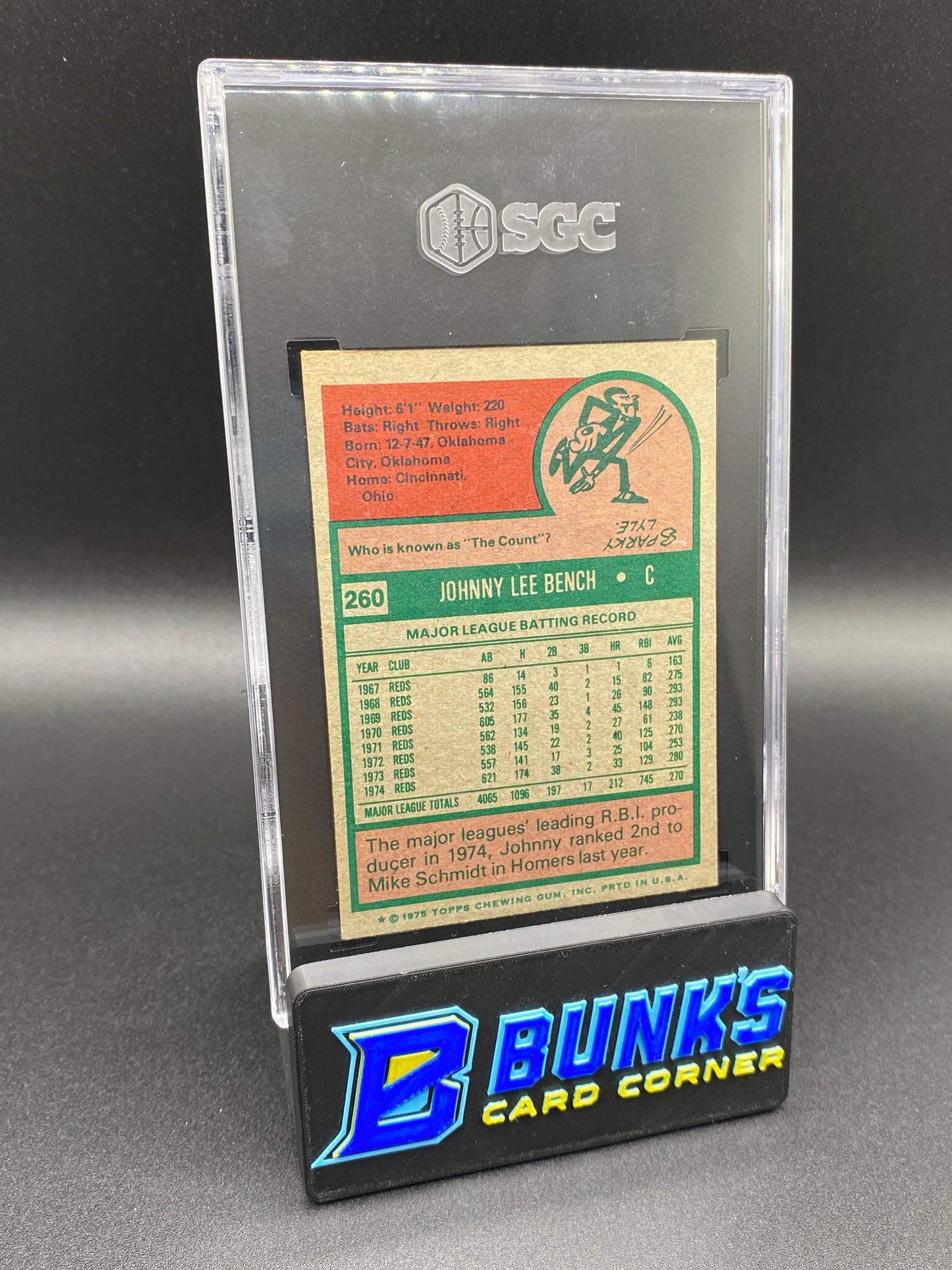 1975 Johnny Bench SGC 5
