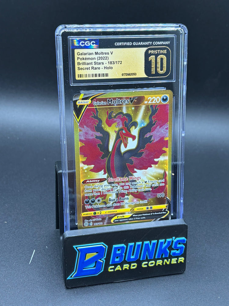Galarian Moltres V Secret Rare Brilliant Stars CGC Pristine 10