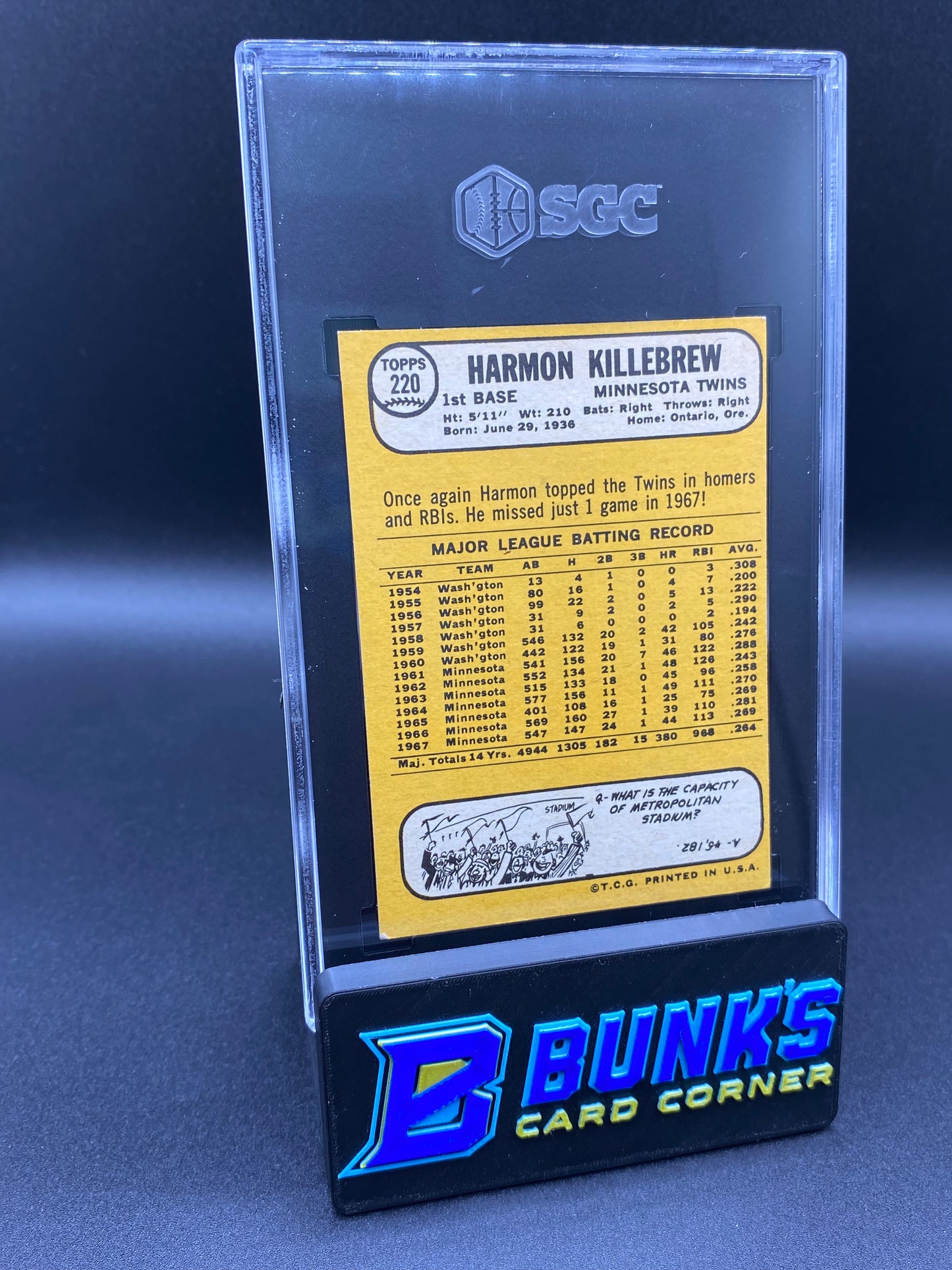 1968 Harmon Killebrew SGC 7
