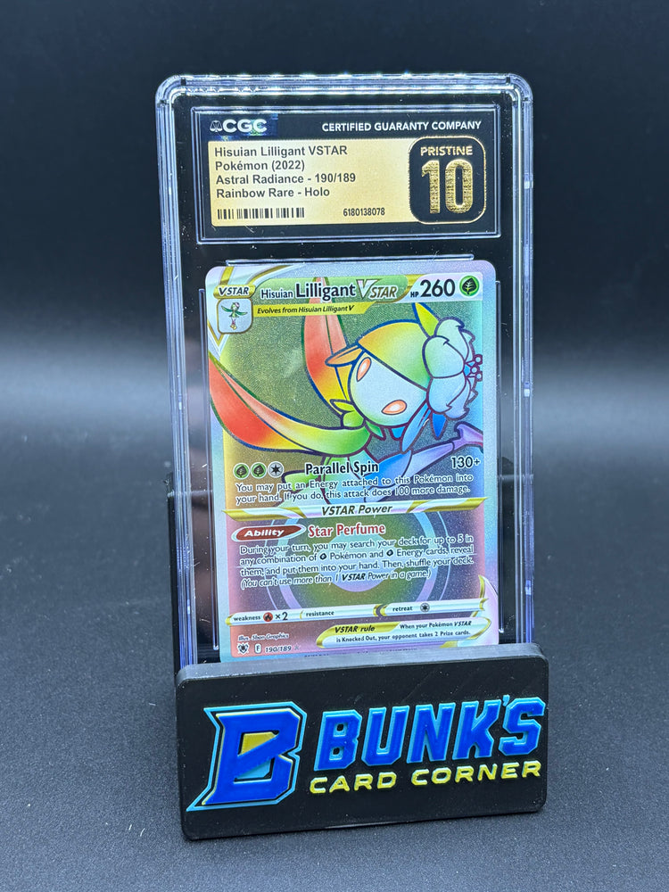 Hisuian Liligant VSTAR Rainbow Rare CGC Pristine 10