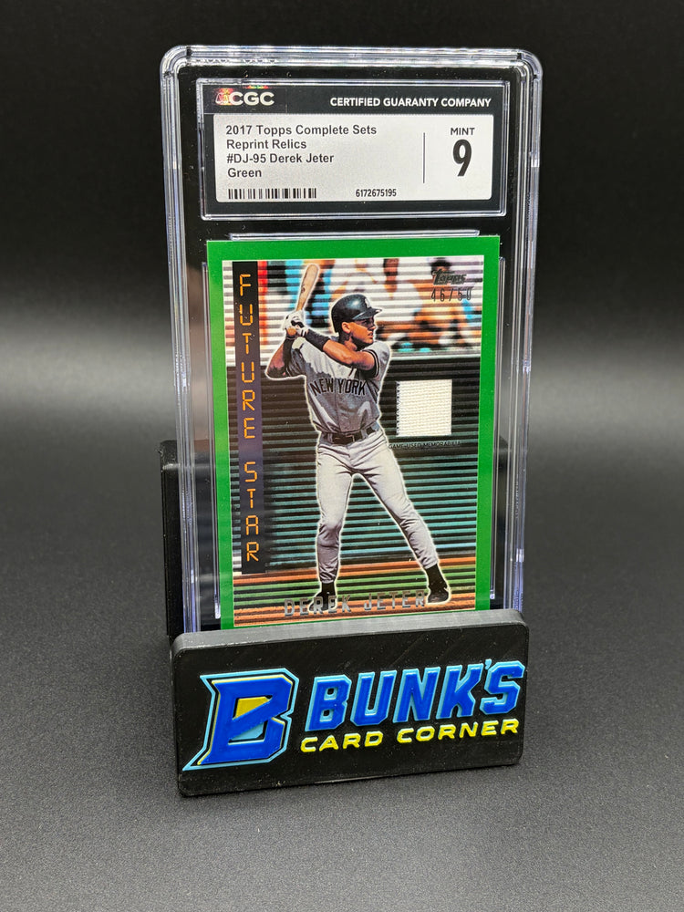 2017 Derek Jeter Green Reprint Relics CGC 9 46/50