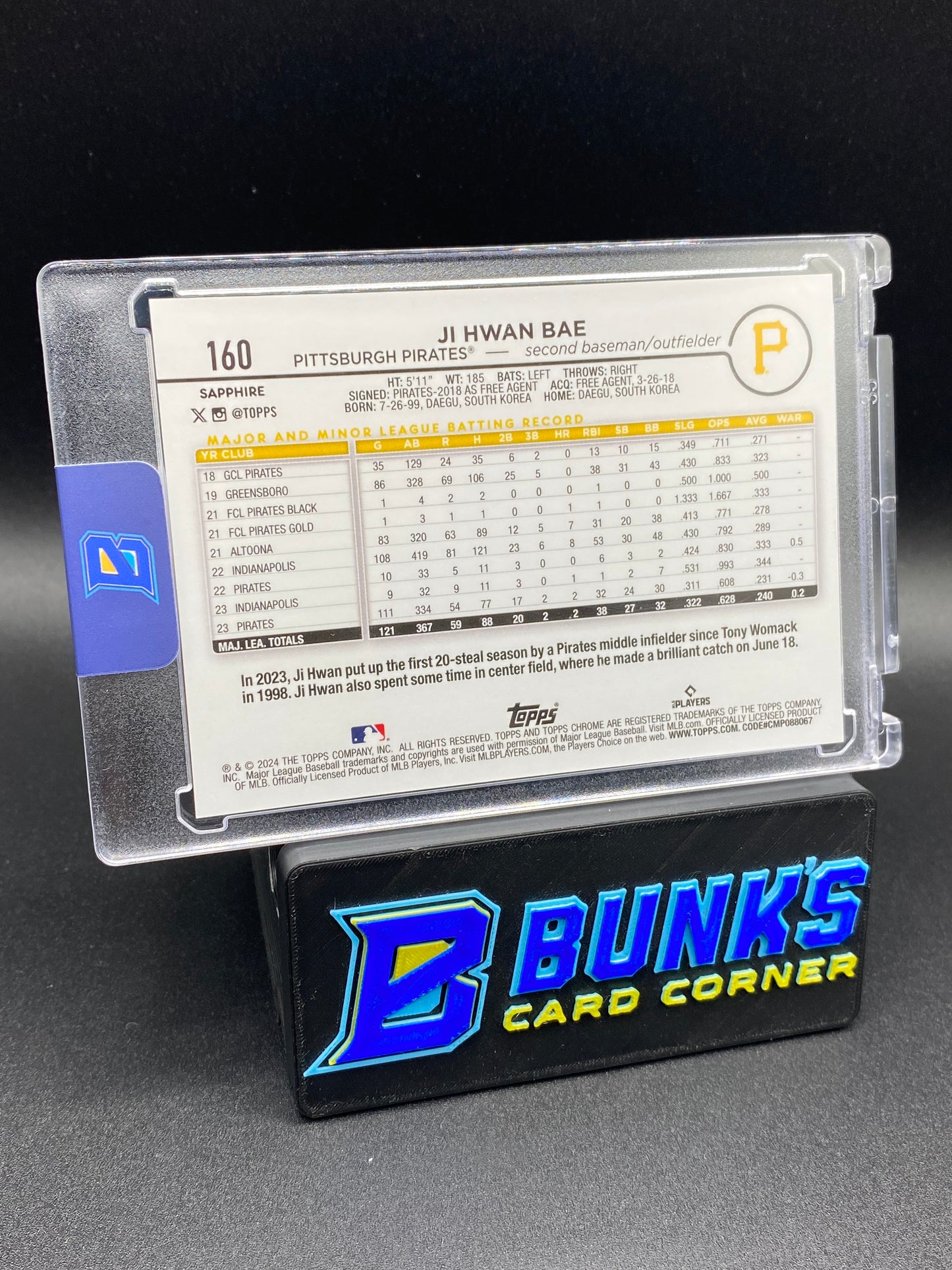 2024 Ji Hwan Bae 1/10 Topps Chrome