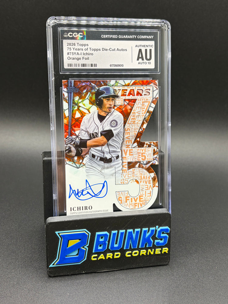 2026 Ichiro Topps Die Cut Autos Orange Foil CGC AU Auto 10 25/25