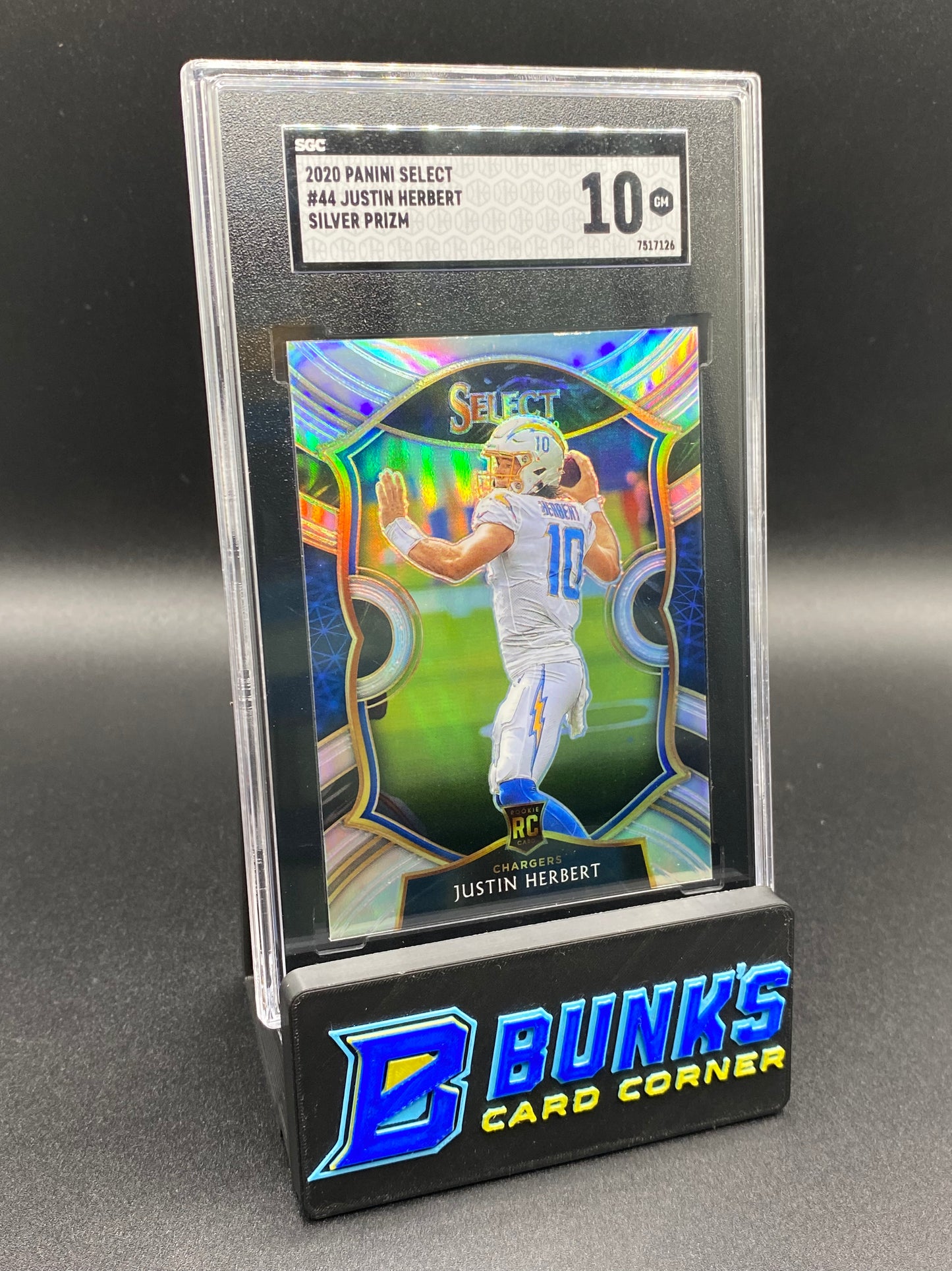 2020 Justin Herbert Silver Prizm SGC 10