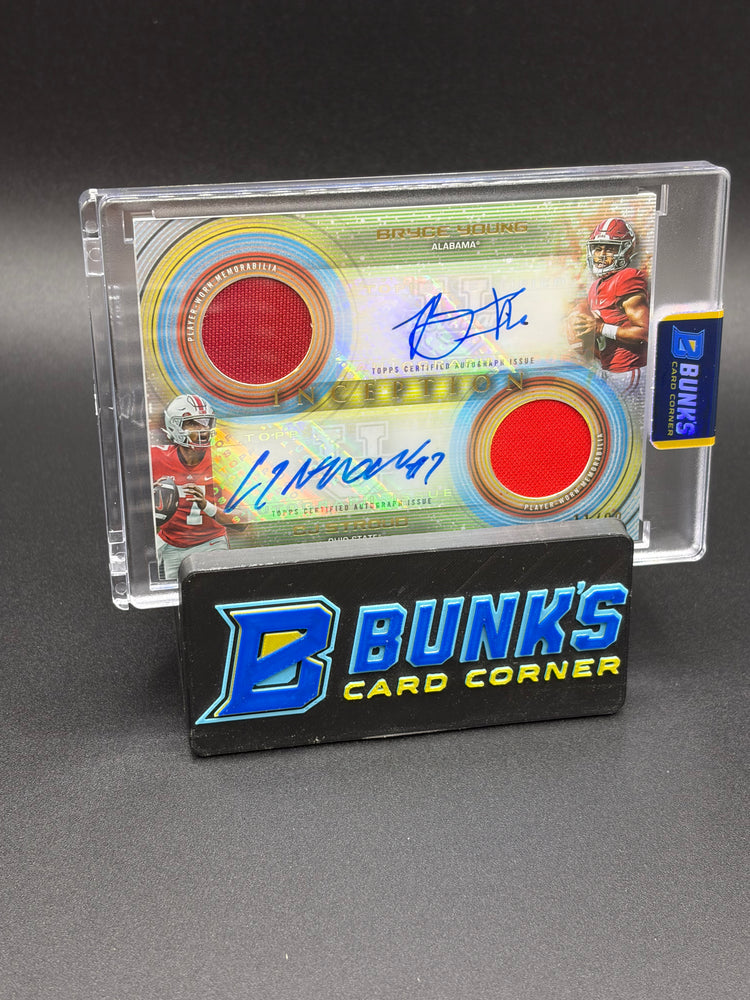 2023 Bryce Young & CJ Stroud Topps Dual Auto Relics 11/99