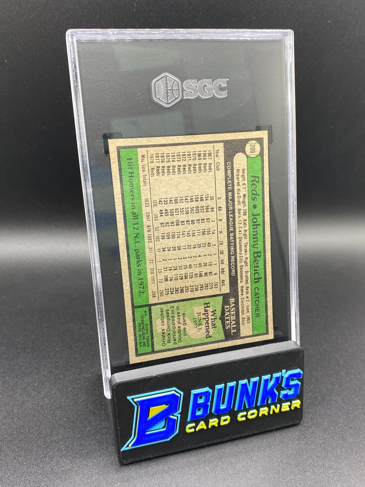 1979 Johnny Bench SGC 7