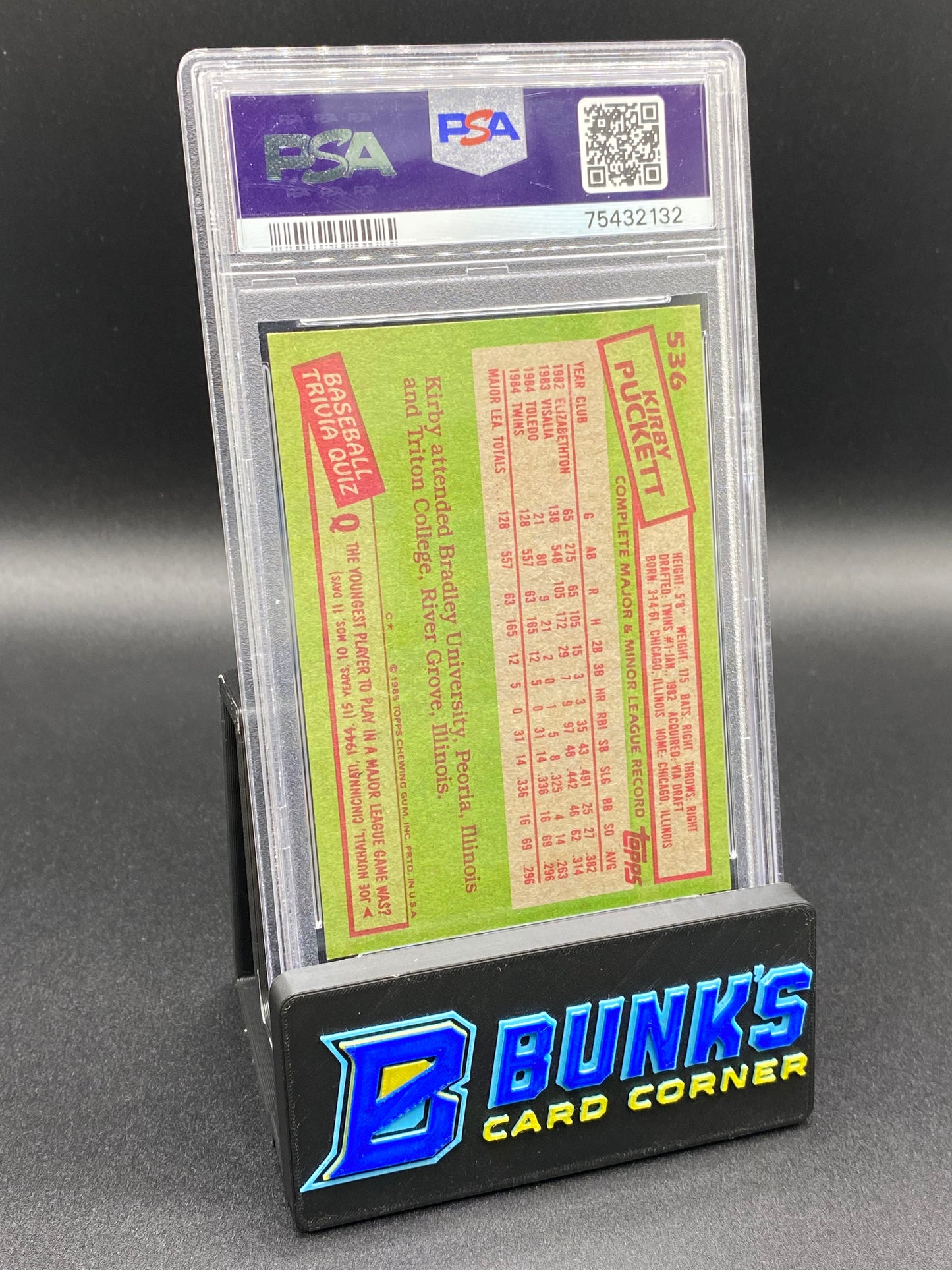 1985 Kirby Puckett PSA 8 (Damaged Slab)