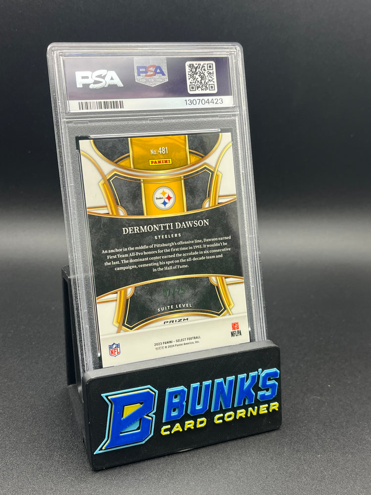 2023 Dermontti Dawson Tie Dye Prizm PSA 10 7/25