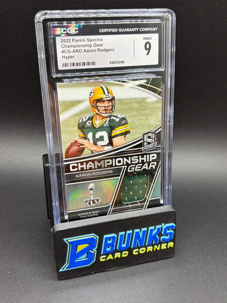 2022 Aaron Rodgers Hyper Championship Gear CGC 9 47/75